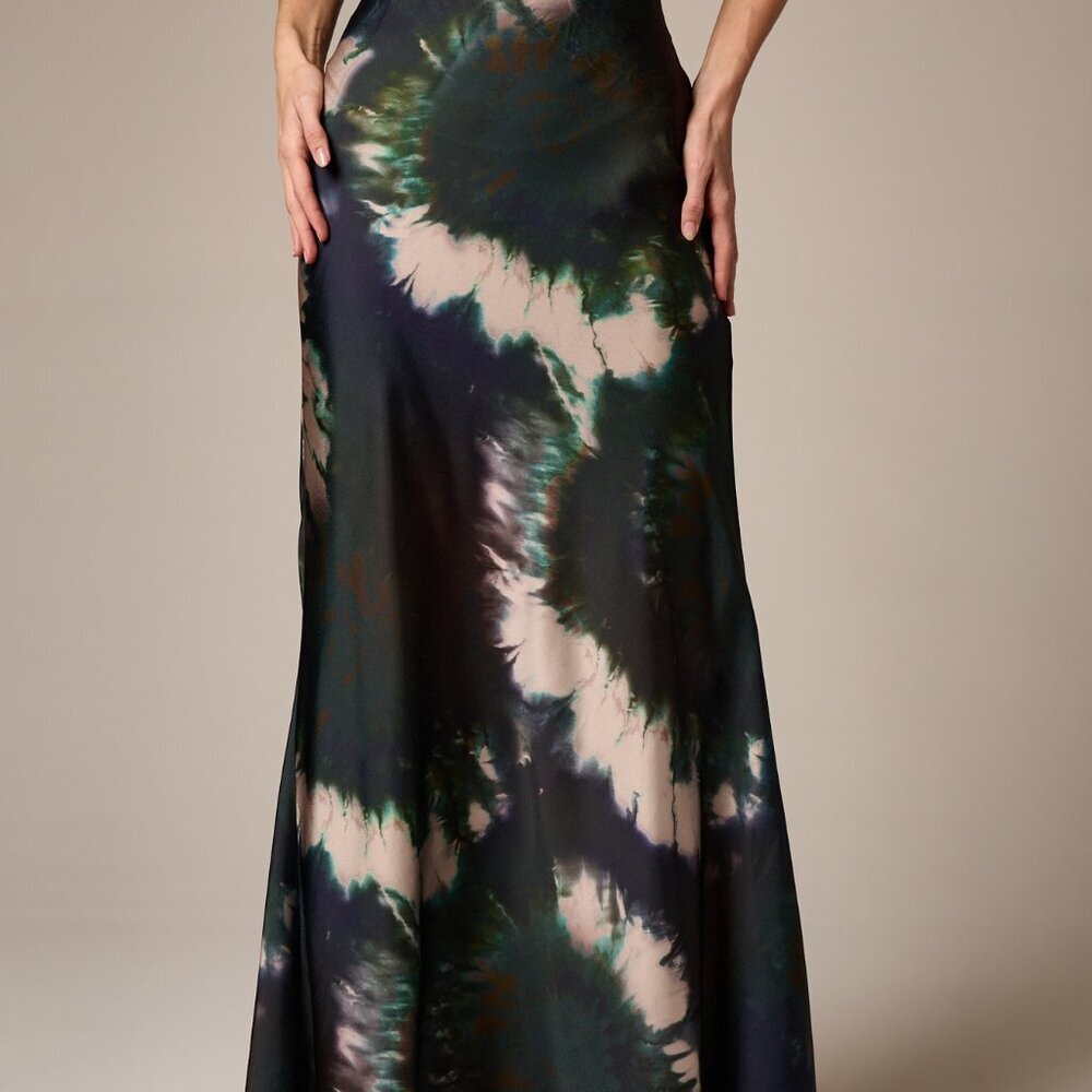 Multicolor Elegant Boho Women's Tie Dye Maxi Skirt High Waisted Boho Festival - Picture 2 of 5